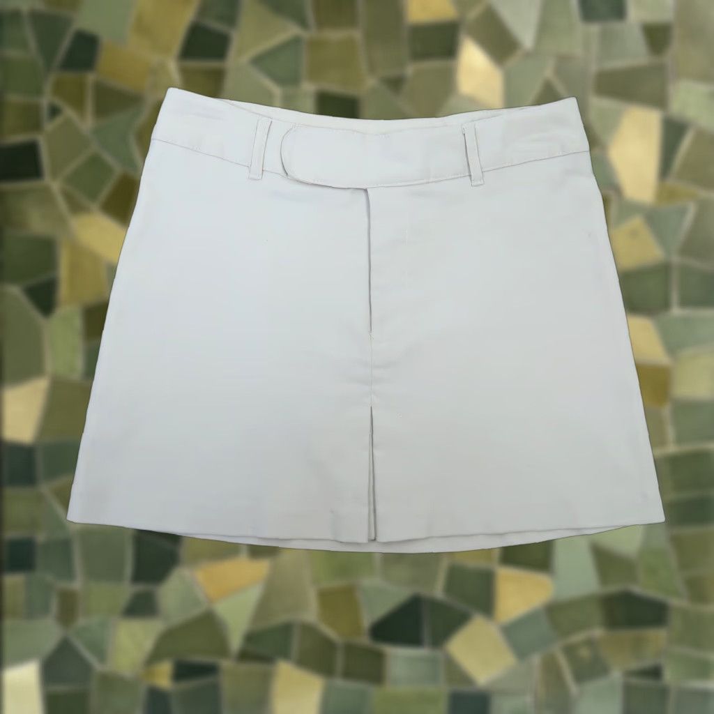 JM Collection VINTAGE 90s M Collection Cream Khaki Low Rise Mini Skirt 6 Womens Skirt Mini Casual 90s Mens Womens Size 28" / US 6 / IT 42 - 1 Thumbnail