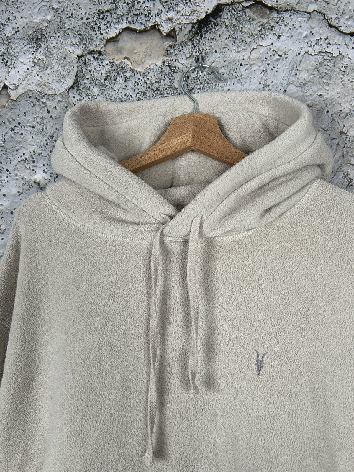 Allsaints Allsaints Fluffy Cream Hoodie Streetwear Designer Hype Size US L / EU 52-54 / 3 - 3 Thumbnail