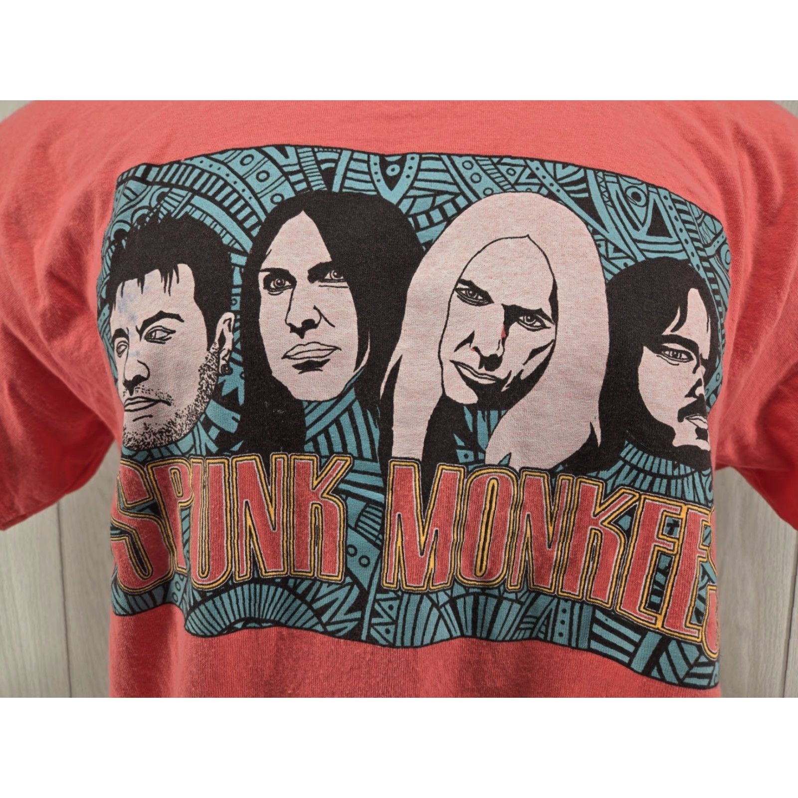 Gildan Spunk Monkees Large T Shirt Pink Graphic Tee Band Gildan 100% Cotton Unisex Adults Short Sleeve Vintage Style Size US L / EU 52-54 / 3 - 3 Thumbnail