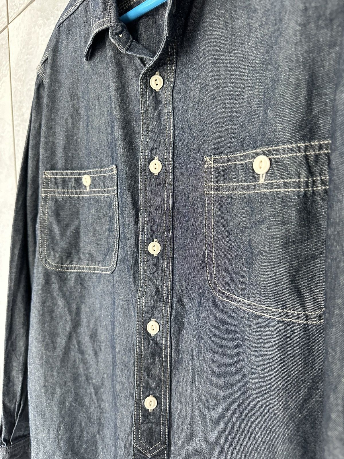 Designer × Japanese Brand Back Number Chambray Size US L / EU 52-54 / 3 - 3 Thumbnail