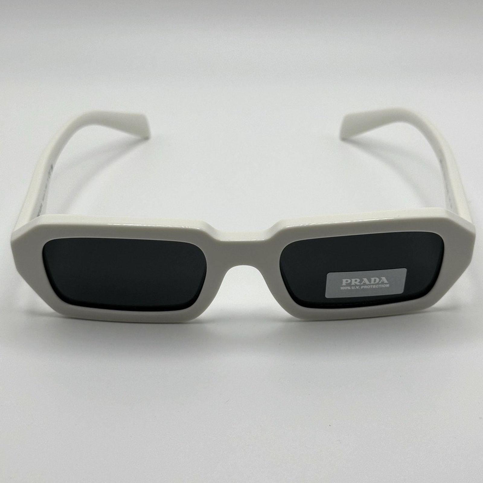 Prada NEW PRADA PR A12S 17K08Z White/Dark Grey Unisex Sunglasses Size ONE SIZE - 2 Thumbnail