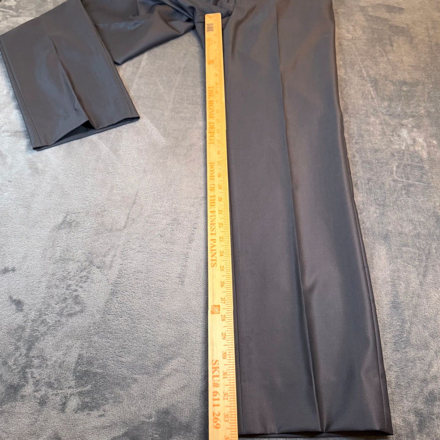 Zara Zara Man Dress Pants Men 32x33 Slim Flat Front Gray Dark Charcoal Trousers Business Formal Wedding Pants Size US 32 / EU 48 - 7 Thumbnail