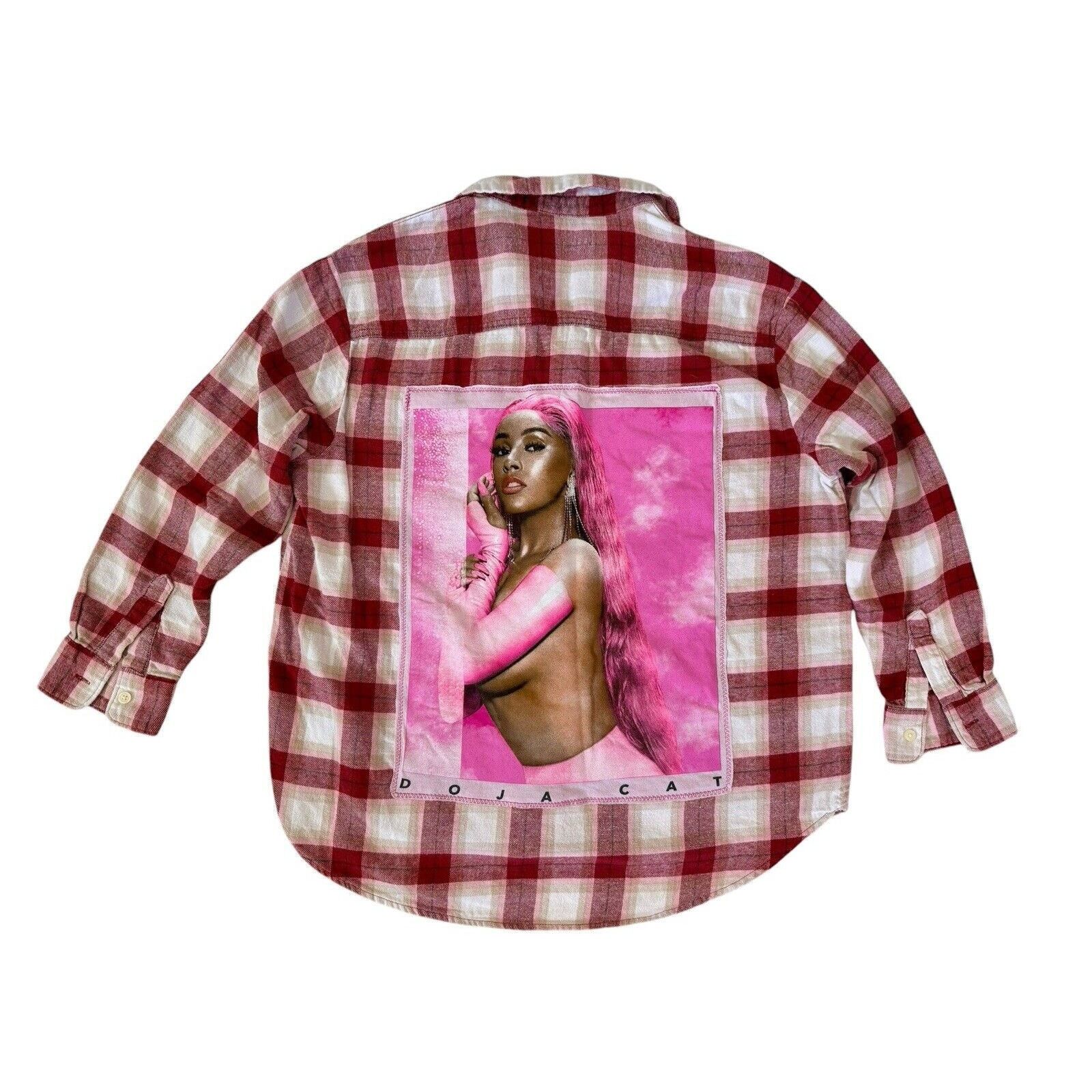 Other DOJA CAT Plaid Flannel Retro Rap Hip Hop Plaid Flannel Shirt Size L / US 10 / IT 46 - 7 Thumbnail