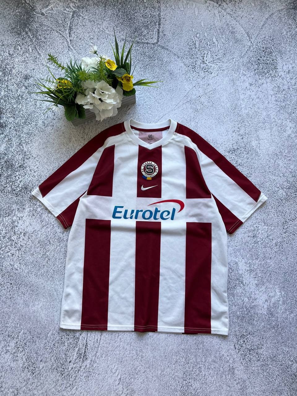 Nike SPARTA PRAHA AWAY FOOTBALL SHIRT 2004/05 SOCCER JERSEY RARE Size US L / EU 52-54 / 3 - 1 Thumbnail