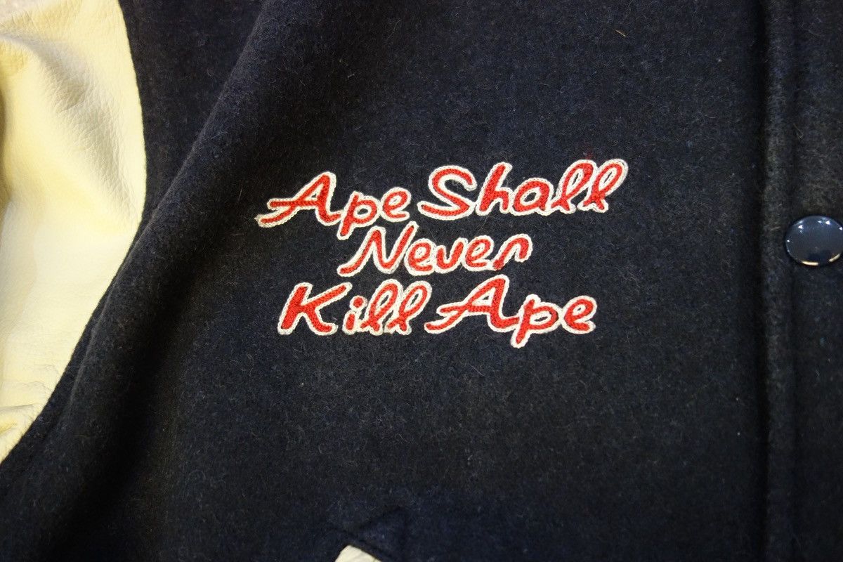 Bape Bape 1998AW Leather Varsity Jacket Directed by Nigo Size US L / EU 52-54 / 3 - 7 Thumbnail