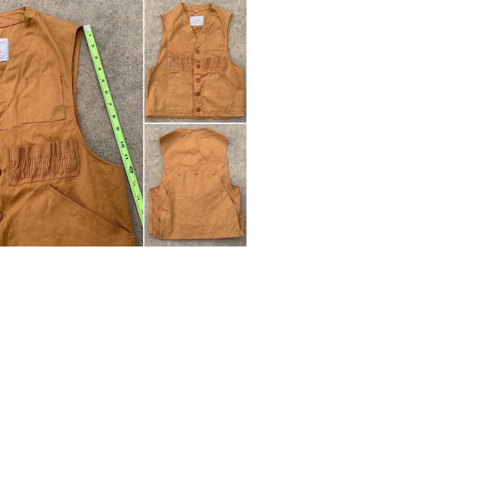 Hunter VINTAGE DE-LUXE For Hunters By Storm-Pruf Hunting Vest WPL # 11450 Japan M Brown 100% Cotton Mens Size US M / EU 48-50 / 2 - 9 Thumbnail