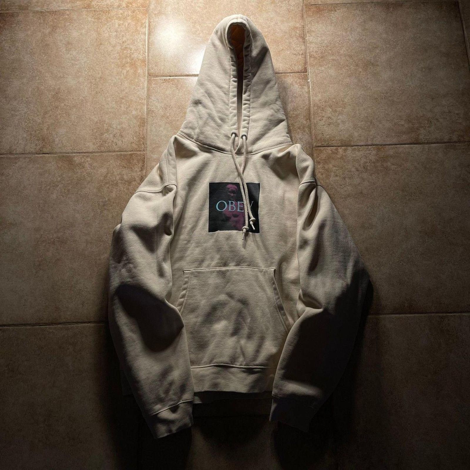 Obey Obey Beige Heavyweight Graphic Hoodie Purple size L Size US L / EU 52-54 / 3 - 1 Thumbnail