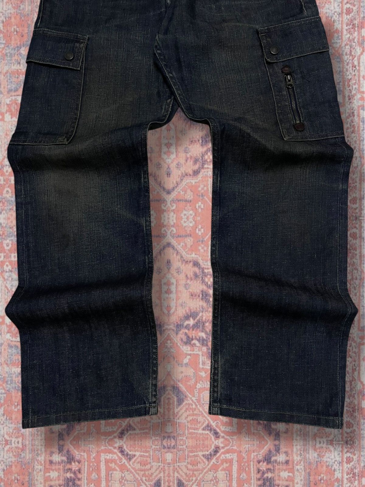 Japanese Brand Vintage Designer Japan Back Number Indigo Distressed Denim Size US 32 / EU 48 - 3 Thumbnail