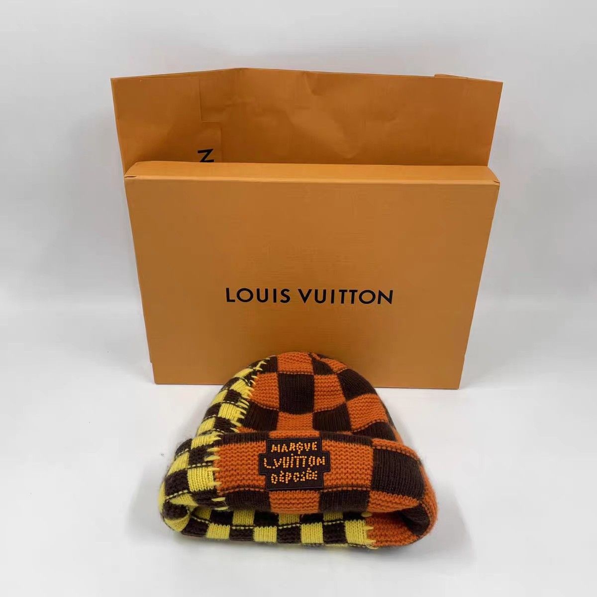 Louis Vuitton Louis Vuitton Feidun checkerboard knit cold hat Size ONE SIZE - 1 Thumbnail