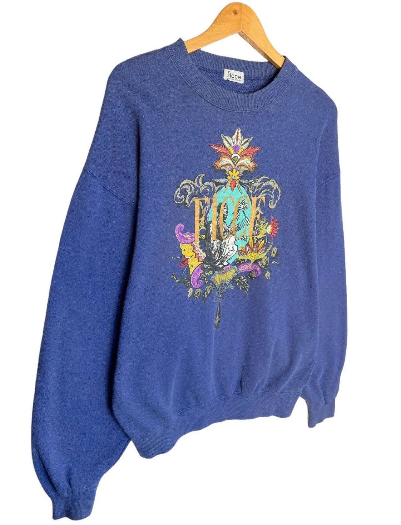Japanese Brand × Yoshiyuki Konishi Vintage Yoshiyuki Ficce Spellout Boxy Baggy Sweatshirt Size US M / EU 48-50 / 2 - 2 Thumbnail
