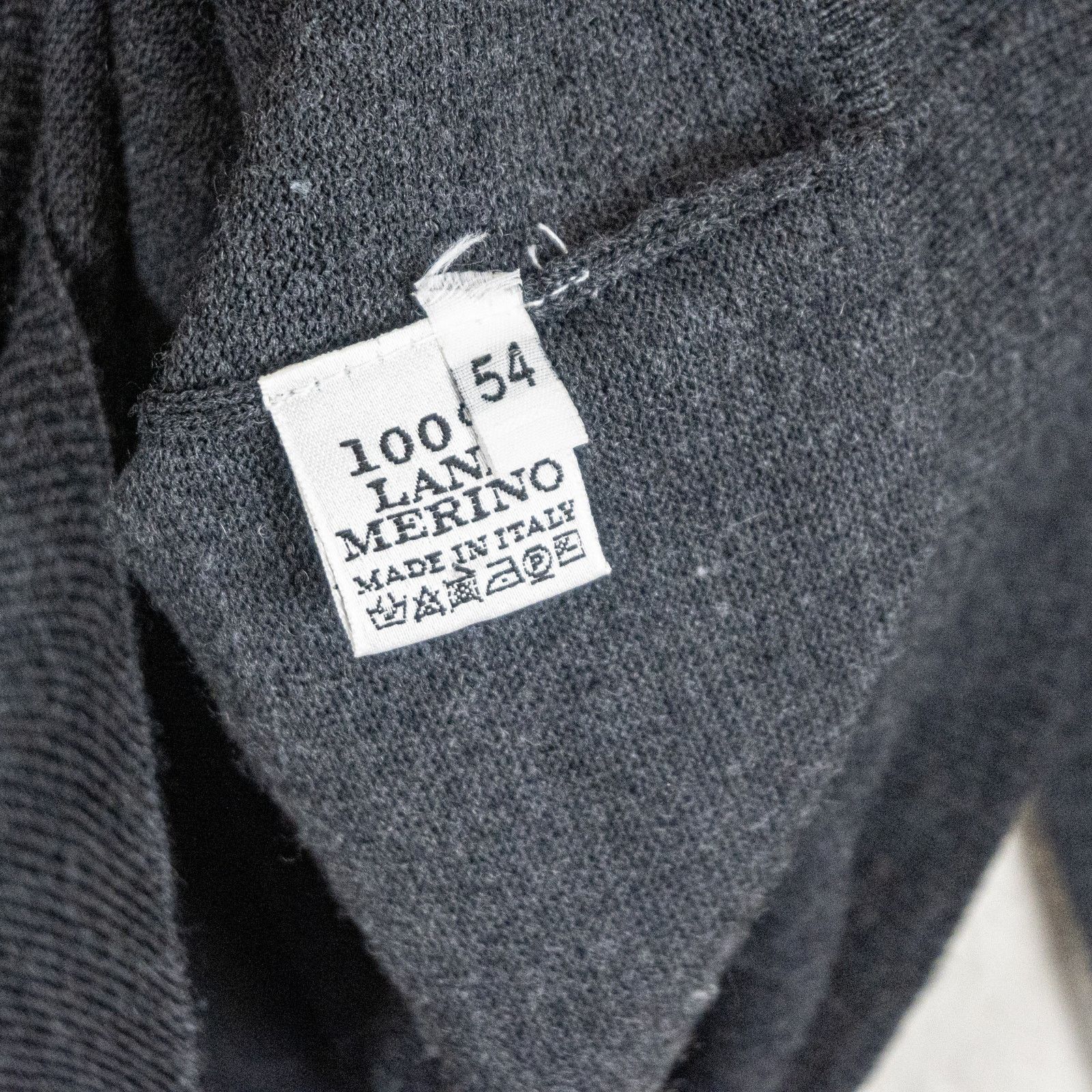 Pierre Balmain Vtg PIERRE BALMAIN Men's 100% Wool Sweater Charcoal 54 Size US L / EU 52-54 / 3 - 5 Thumbnail