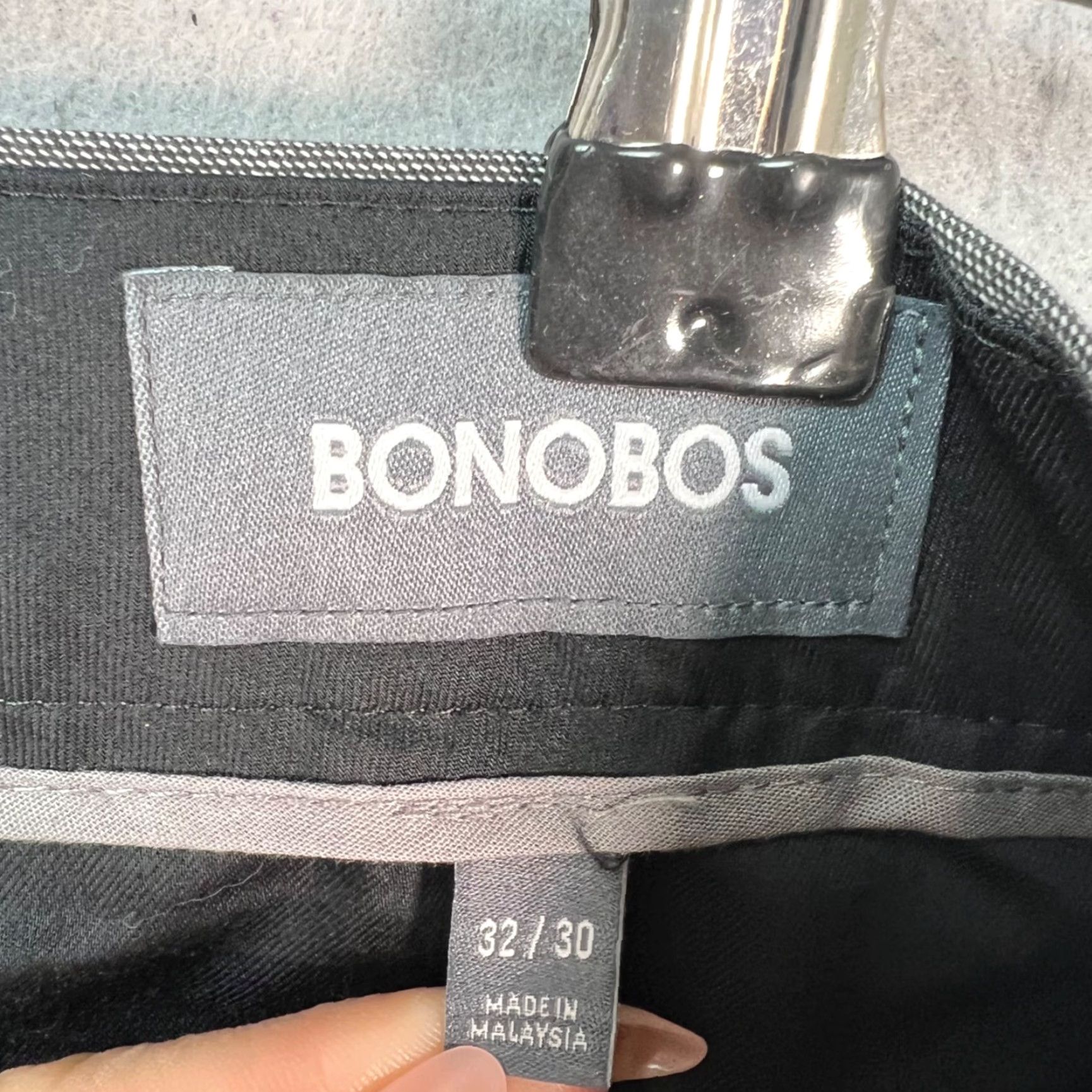 Bonobos Bonobos Slim Fit Gray Dress Pants Cotton Blend Men's 32 x 30 Slim Front Flat Front Casual Business Pants Size US 32 / EU 48 - 3 Thumbnail