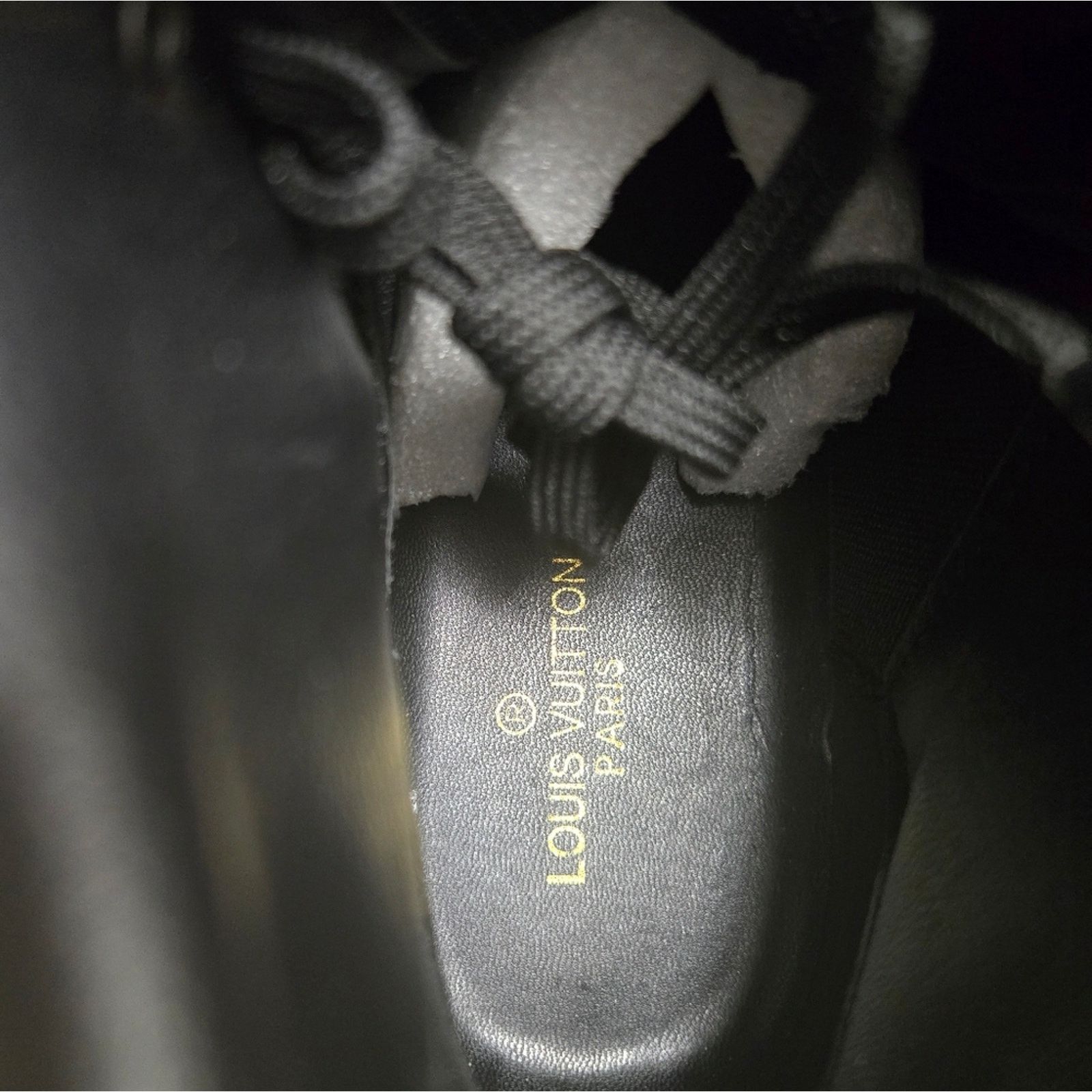 Louis Vuitton LOUIS VUITTON Rivoli Sneakers, Black Monogram, Size 40 US 7 Size US 7 / EU 40 - 7 Thumbnail