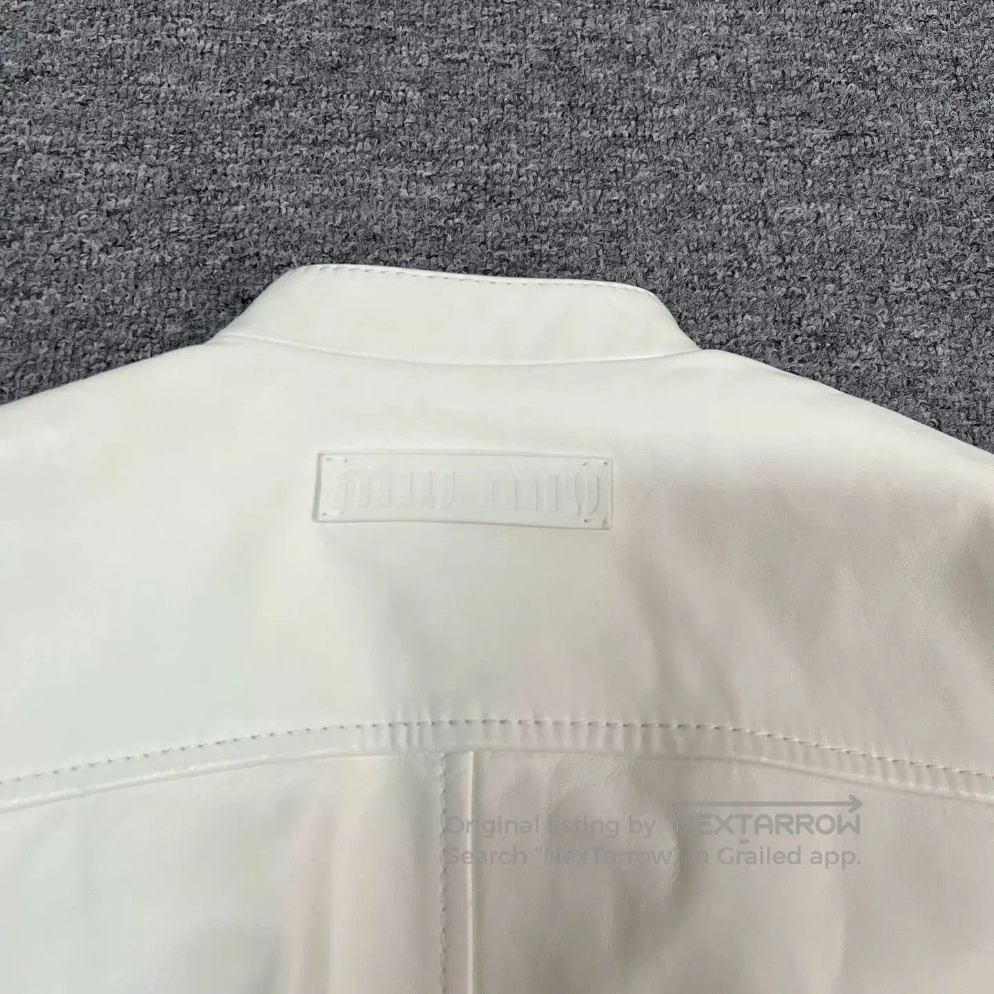 Miu Miu miumiu logo short leather jacket. Size US S / EU 44-46 / 1 - 5 Thumbnail