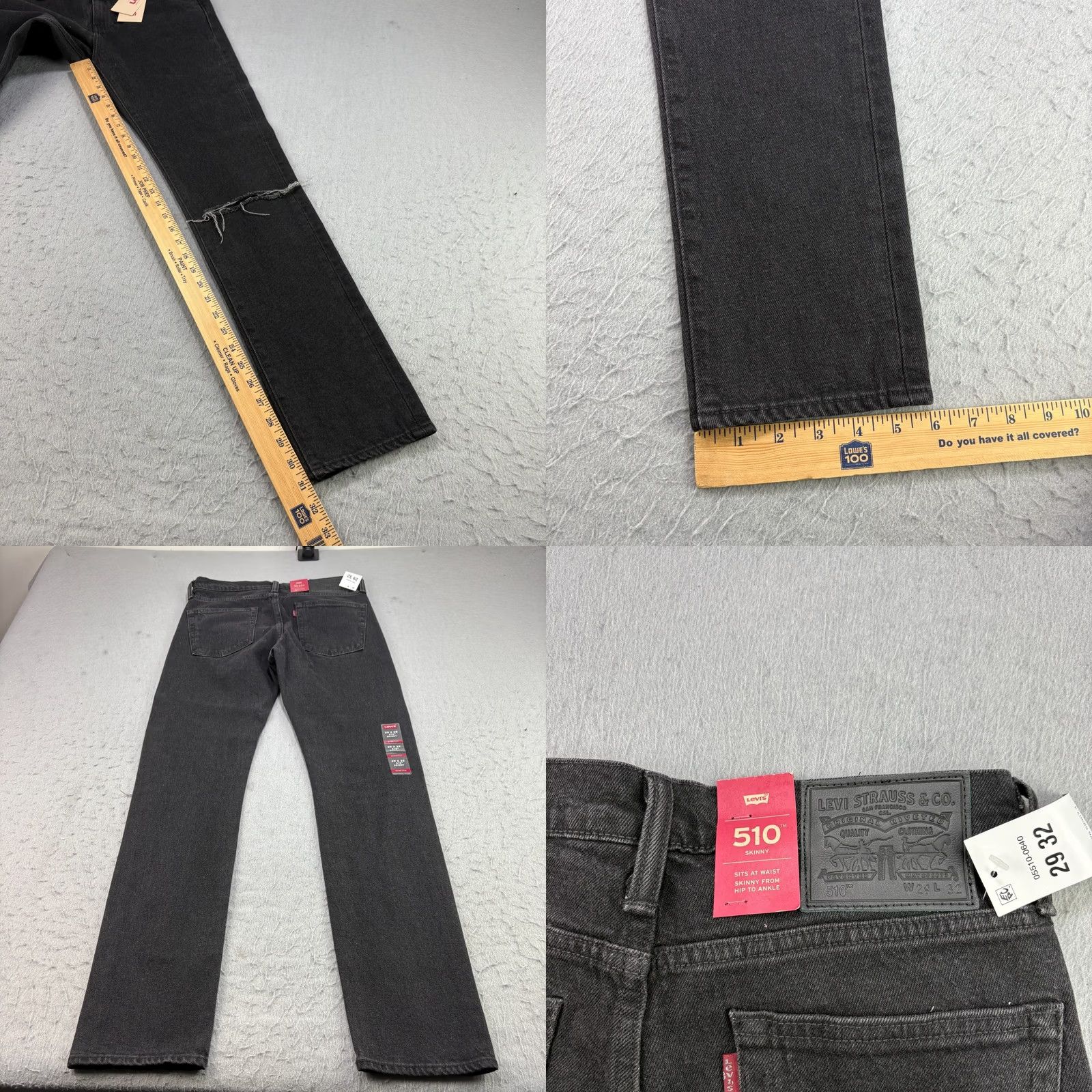 Levi's Levi's Jeans Slim 510 29x32 Black Denim Distressed 31 Inseam Regular 29 Black Mens Jeans Skinny Distressed Logo Levi's Pants Shop Jeans Size US 29 - 8 Thumbnail