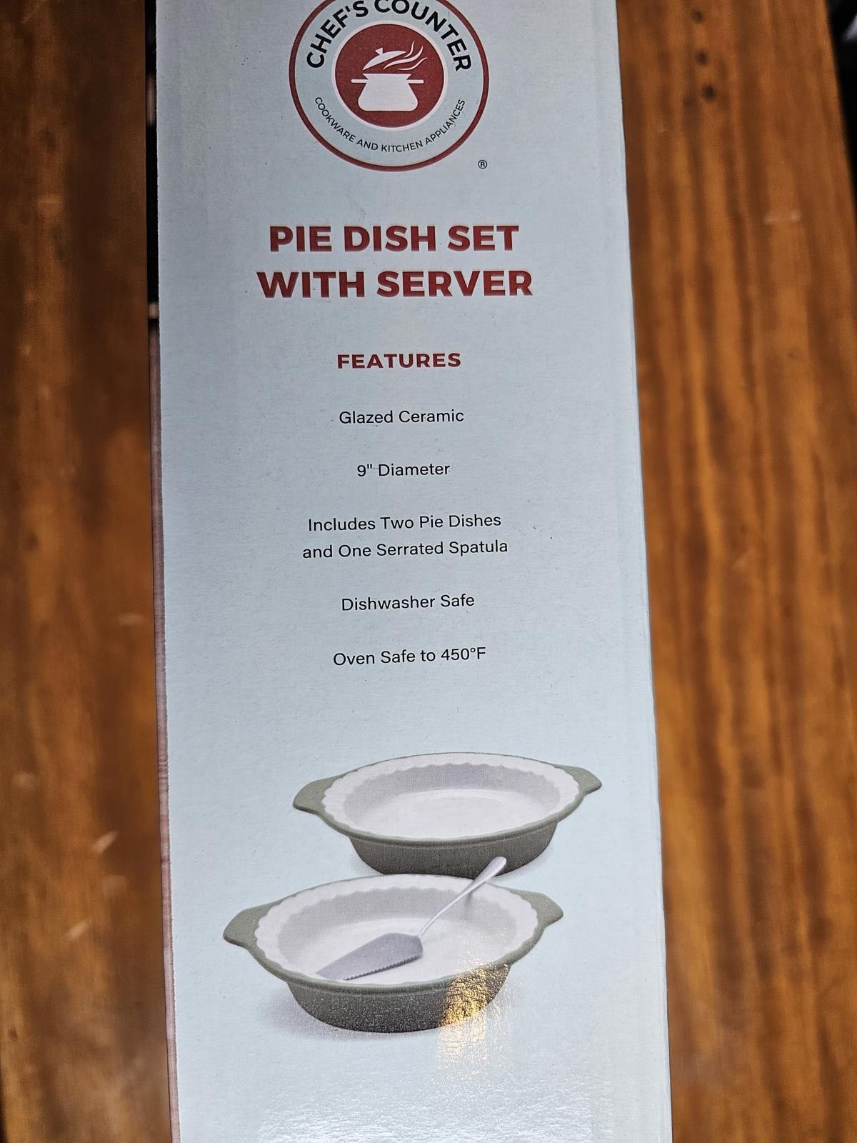 Other NWT Chef's Counter Pie Dish Set With Server Size ONE SIZE - 6 Thumbnail