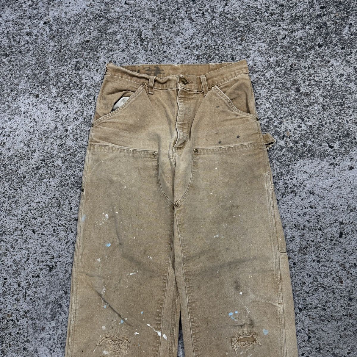 Carhartt 90s Carhartt Thrashed Faded Double Knee Pants ERD Grunge Size US 30 / EU 46 - 10 Thumbnail