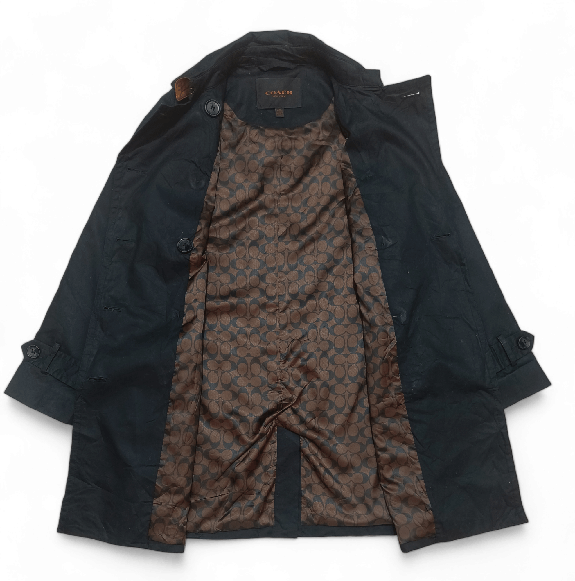 Coach Vintage COACH New York Black Belted Trench Coat Size XS / US 0-2 / IT 36-38 - 5 Thumbnail