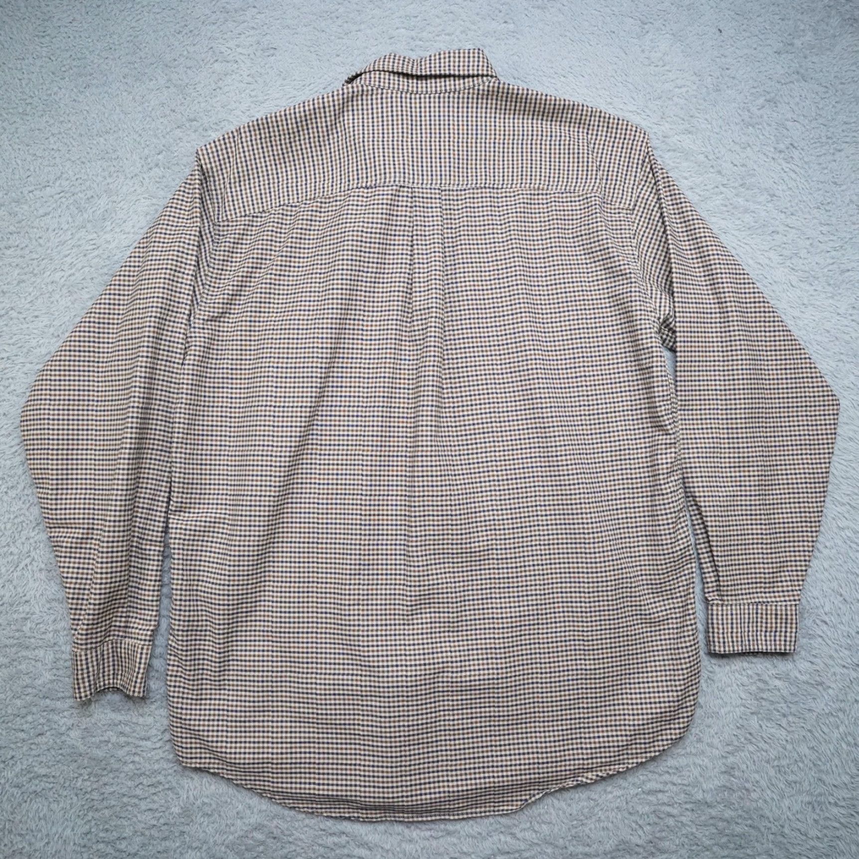 Vintage VINTAGE L.L. Bean Shirt Mens LT Brown Plaid Button-Up Long Sleeve USA Made 90s Shirt Mens Big & Tall Size US L / EU 52-54 / 3 - 2 Thumbnail