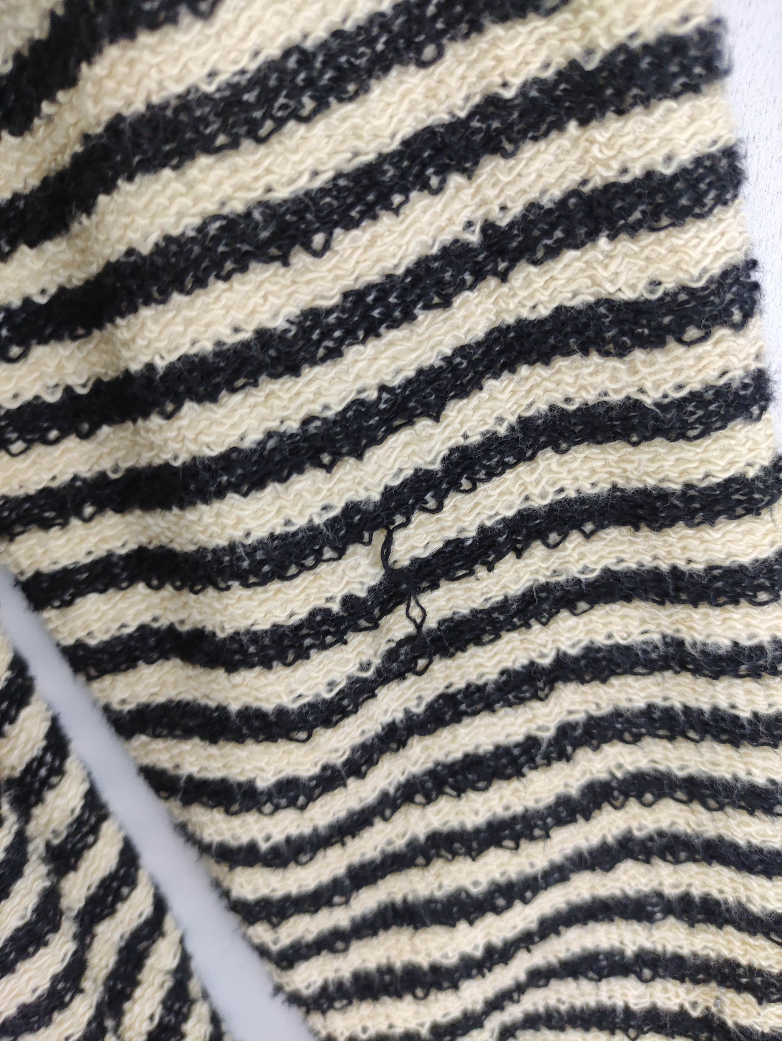 Japanese Brand Vintage Diffeducation Shawl Collar Stripe Cardigan Size M / US 6-8 / IT 42-44 - 4 Thumbnail