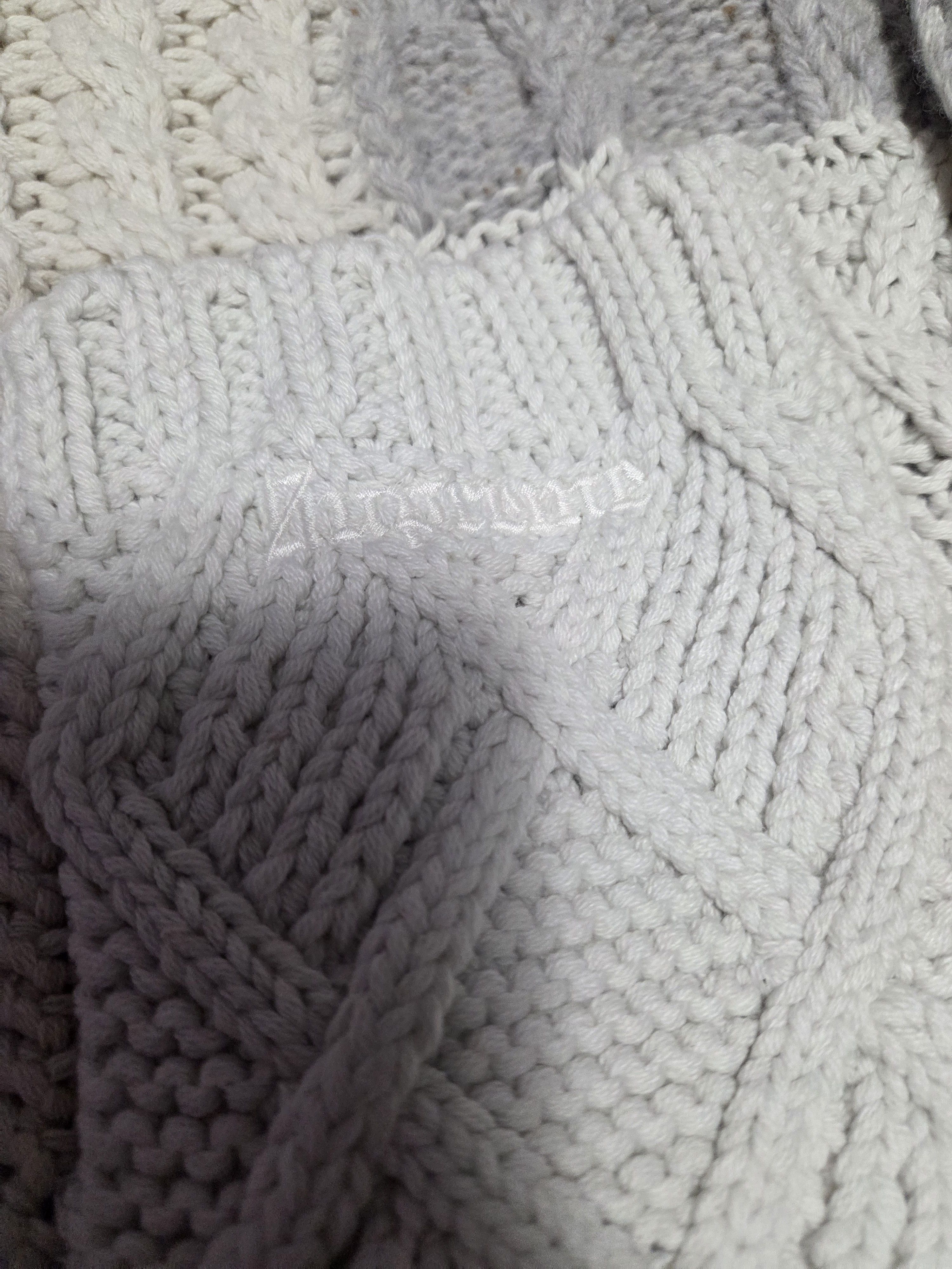 Supreme Supreme Patchwork Cable Knit Cardigan Ivory Size US M / EU 48-50 / 2 - 4 Thumbnail