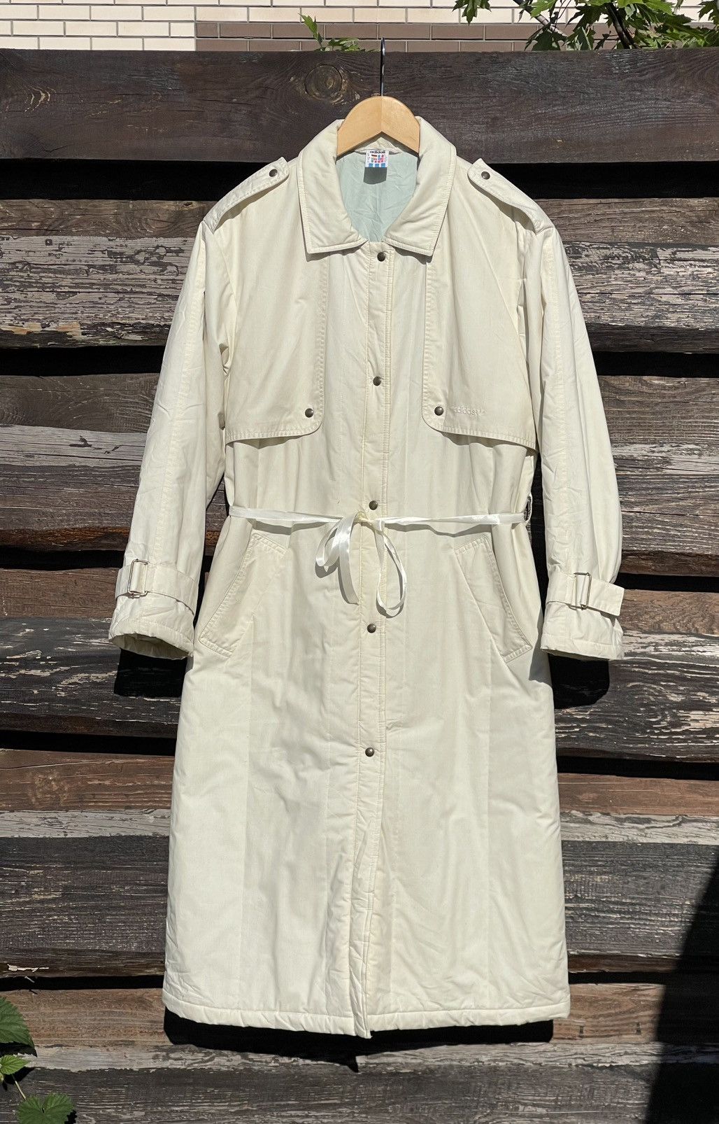 Adidas 1970’s Adidas Made in West Germany Vintage trench Coat beige Size L / US 10 / IT 46 - 1 Thumbnail