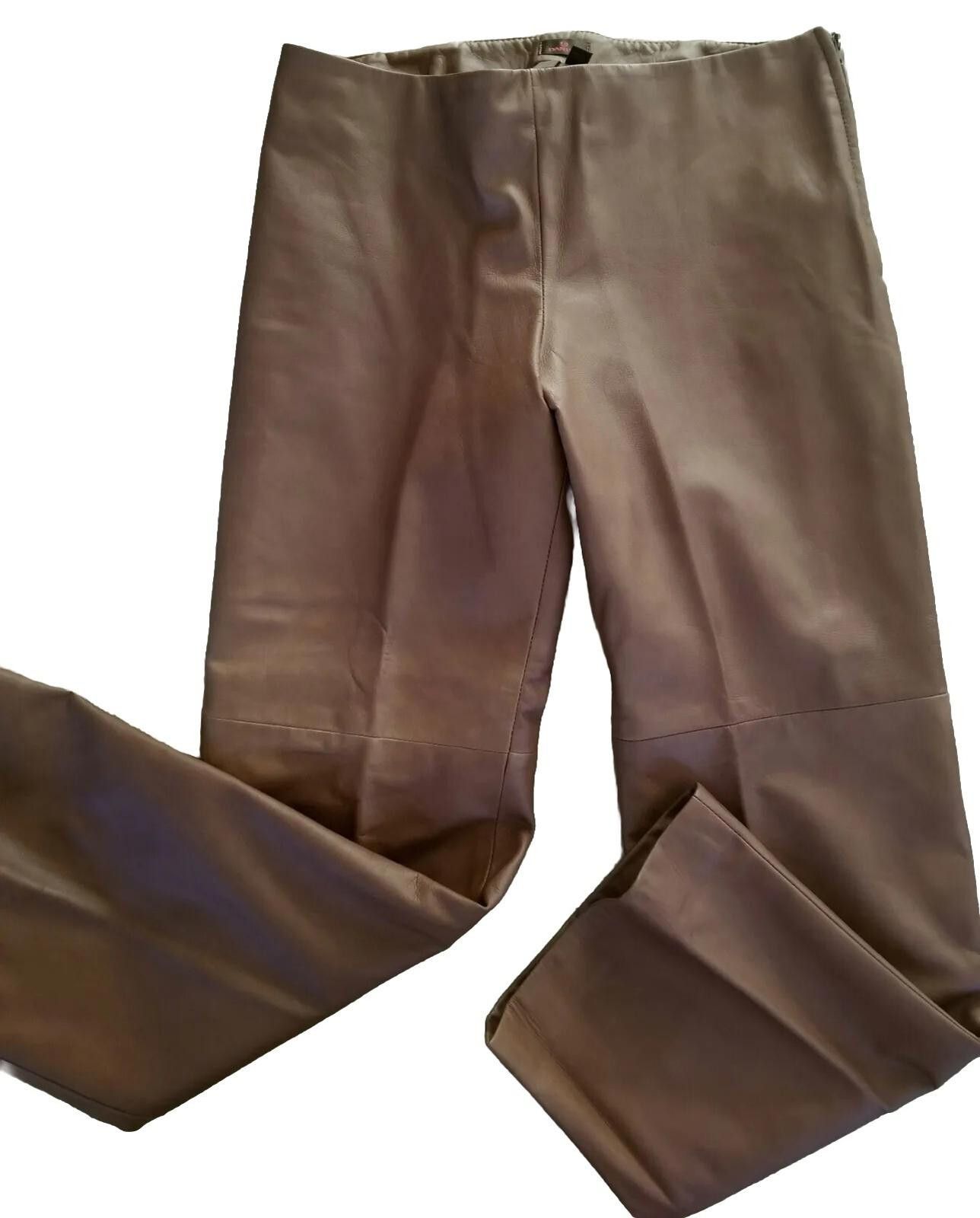 Danier Danier Women's Size 8 Genuine Leather Pant Suit Jacket Brown Size ONE SIZE - 6 Thumbnail