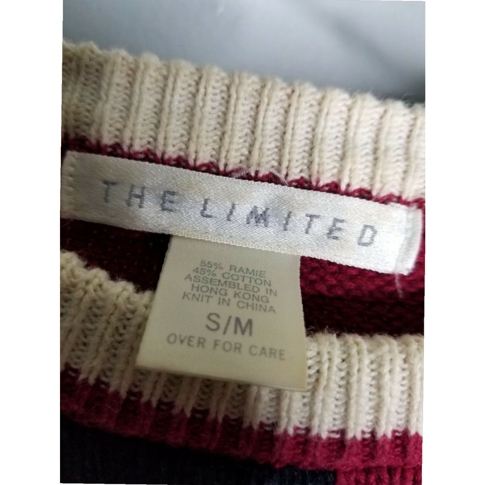 Vintage VINTAGE The Limited 90s Small Women's Red American Flag Pullover Sweater Size S / US 4 / IT 40 - 3 Thumbnail