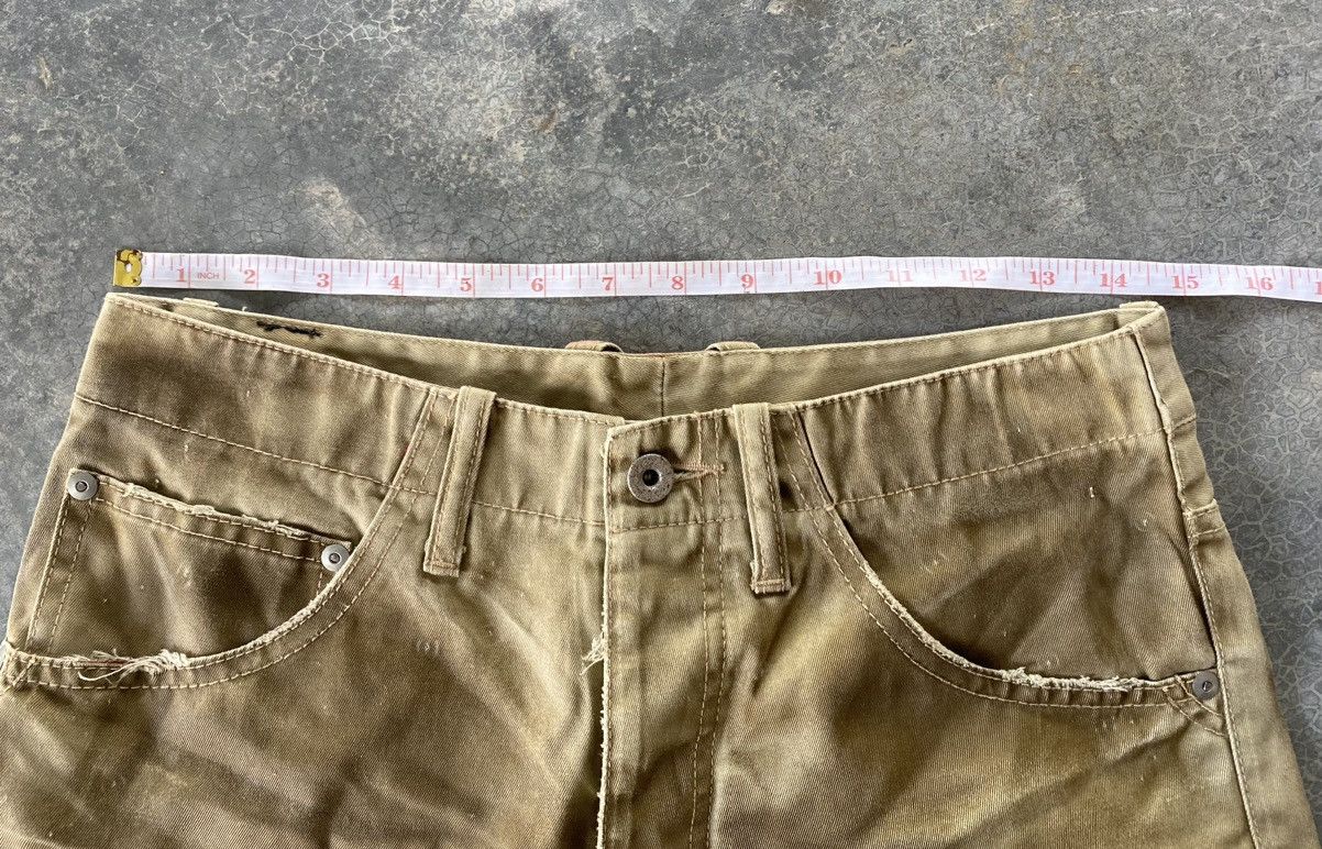Isamu Katayama Backlash Isamu Katayama Backlash Rusty Leather trim Flare Pants Size US 29 - 21 Thumbnail