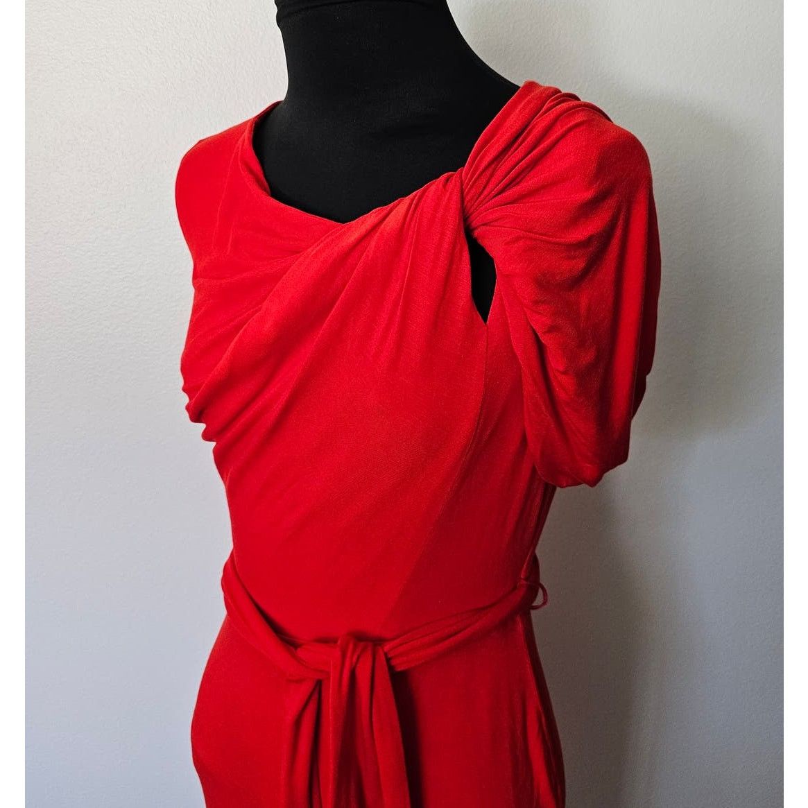 Trina Turk Trina Turk Stretch Jersey Twisted Shoulder Fitted Dress 0 Size XS / US 0-2 / IT 36-38 - 2 Thumbnail