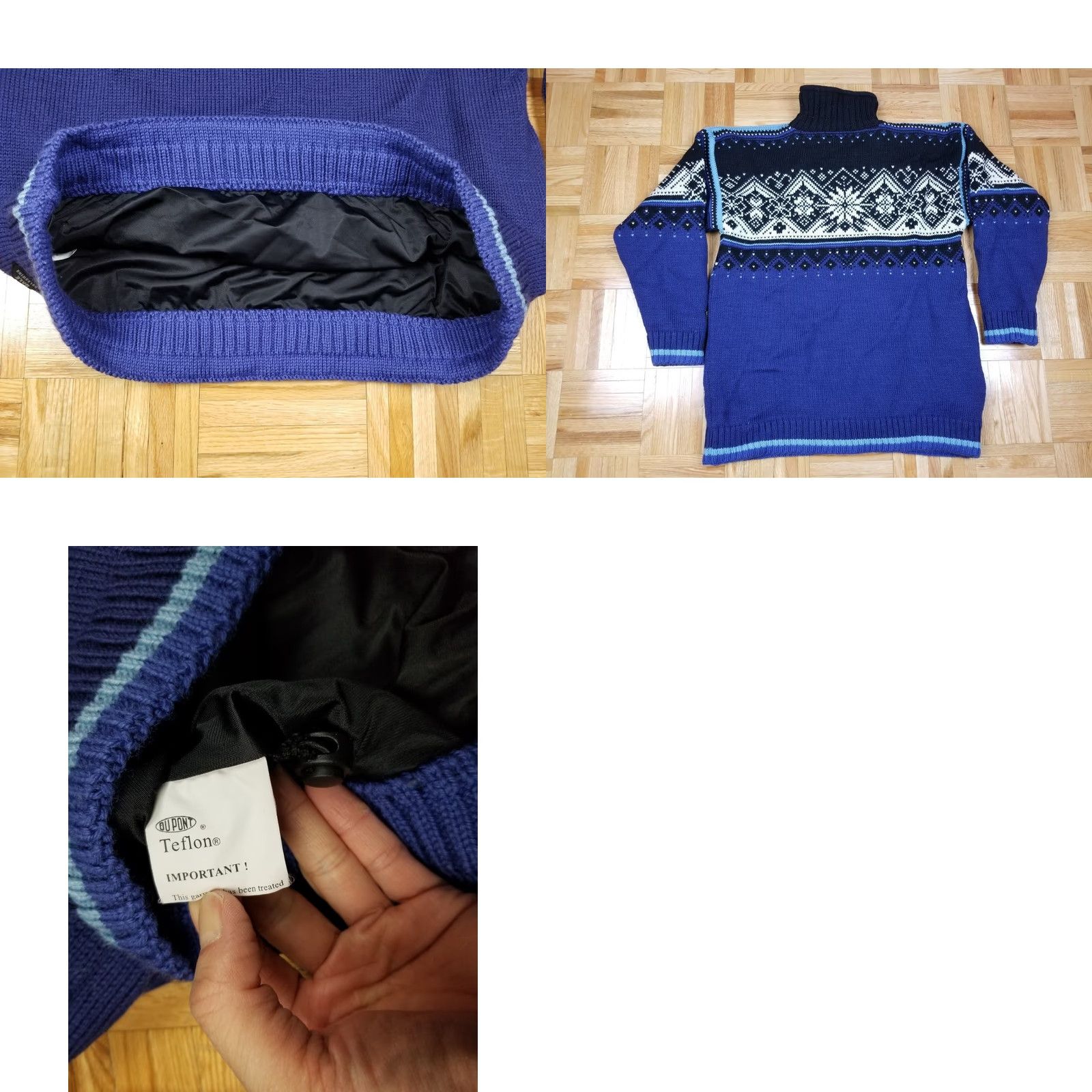 Dale Of Norway VINTAGE Y2K Dale of Norway Ski 100% Wool Half Zip Up DuPont Teflon Sweater SZ S Mens Blue Wool PullOver 21/21/19/24 Size US S / EU 44-46 / 1 - 8 Thumbnail