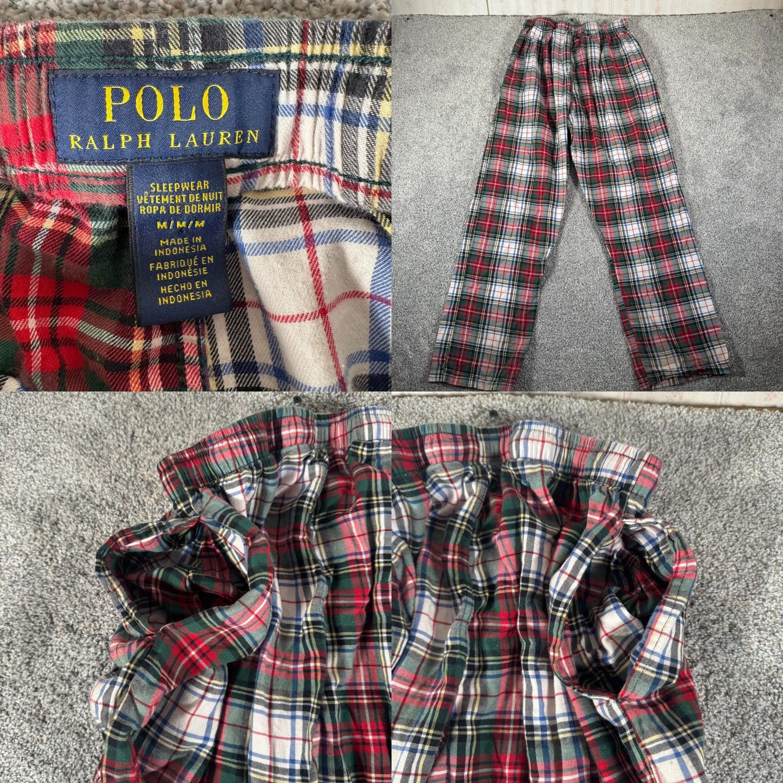 Polo Ralph Lauren VINTAGE Polo Ralph Lauren Pajama Pants Mens Medium Sleepwear Plaid Grandpa Preppy Red Size US M / EU 48-50 / 2 - 8 Thumbnail