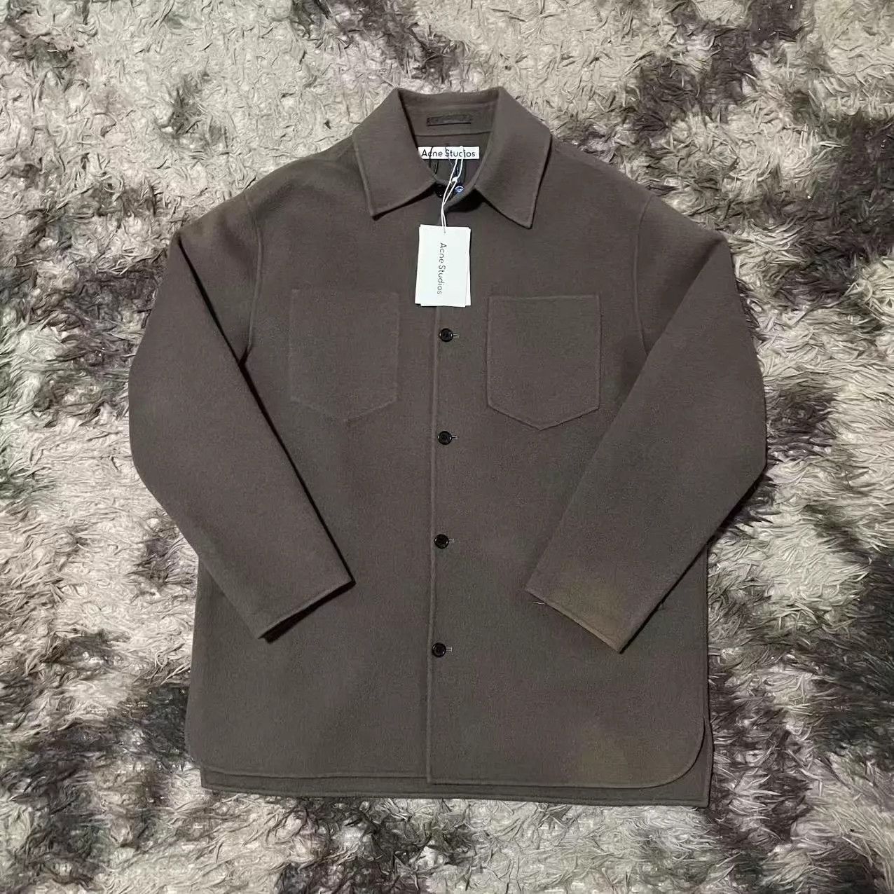 Acne Studios Acne SS24 Oversized ChestPocket Shirt Jacket Dark Brown 46 Size US S / EU 44-46 / 1 - 1 Thumbnail