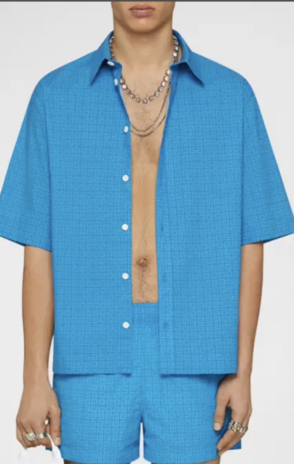 Givenchy 4G monogram print short sleeve shirt Size US M / EU 48-50 / 2 - 1 Thumbnail