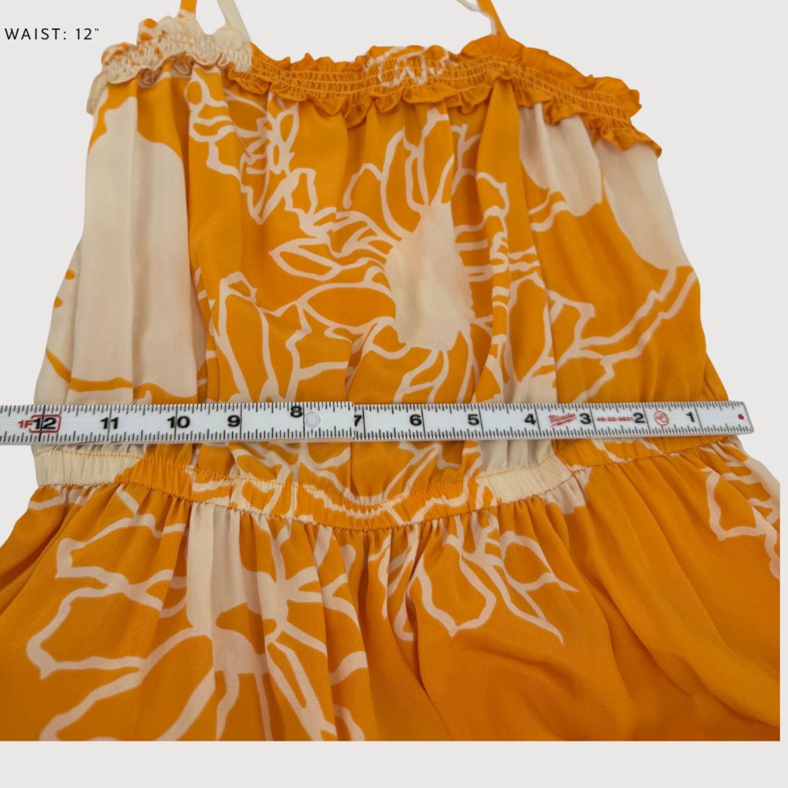 Other Nieves Lavi Silk Floral Midi Dress Yellow XS Size XS / US 0-2 / IT 36-38 - 7 Thumbnail