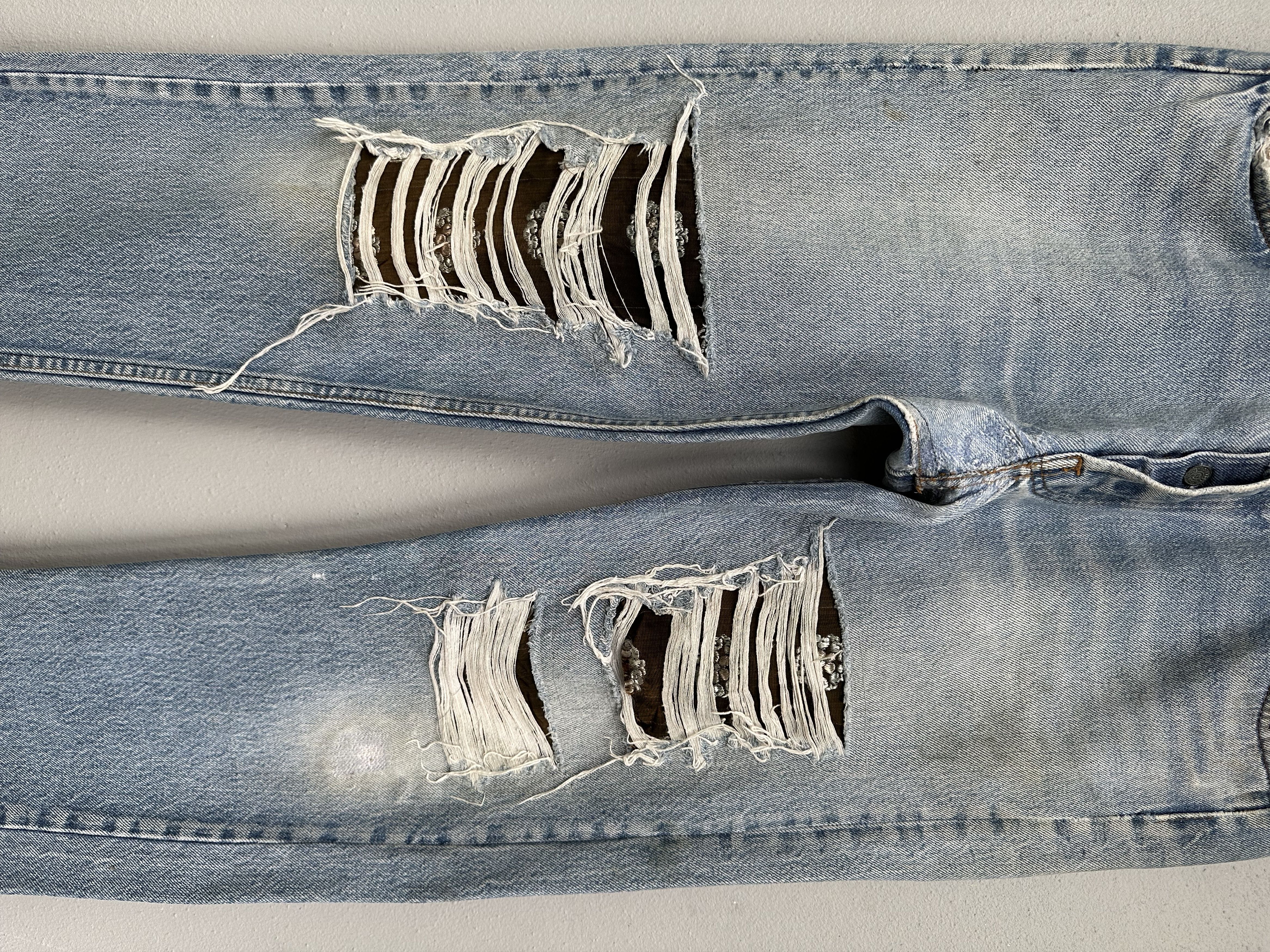 Levi's Vtg Levi’s 501 80s Distressed Rebuild Rip Kurt Cobain Jeans Size US 31 - 9 Thumbnail