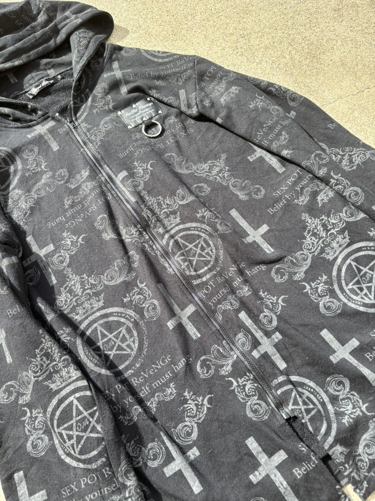 Sex Pot ReVeNGe Sex Pot Revenge Upside Down Crucifix Vkei Grunge Punk Jacket Size US XL / EU 56 / 4 - 3 Thumbnail