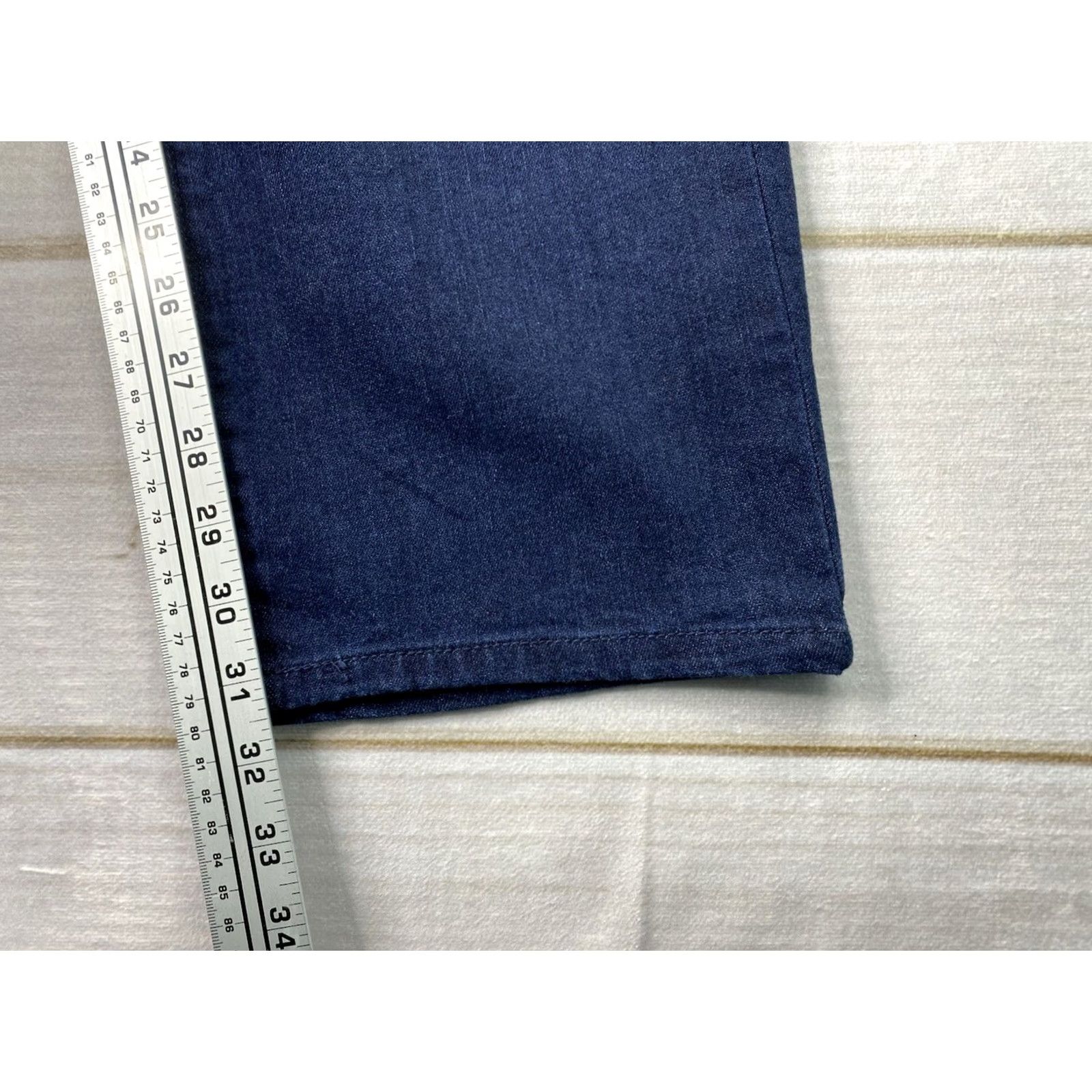 Vintage Measure & Made Jeans Sz 20 Dard Wash Denim Fitlogic Straight NWT Ladies Women's Plus Size 20 Blue Denim Straight Jeans Size 42" / US 20 - 4 Thumbnail