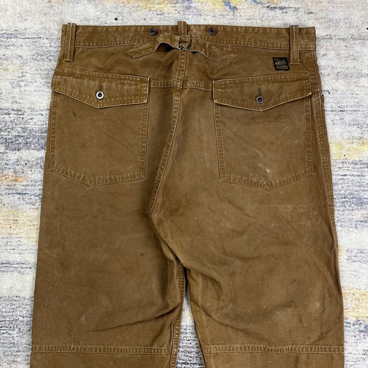 RRL Ralph Lauren Rrl Double Rl canvas double knee buckle back work pants Size US 34 / EU 50 - 4 Thumbnail
