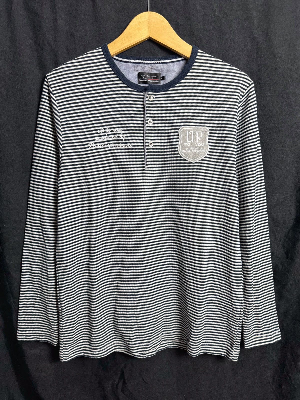 Kansai Yamamoto × Y's for Men × Yohji Yamamoto Striped Uptoyou Kansai Yamamoto Long Sleeve Size US L / EU 52-54 / 3 - 1 Thumbnail