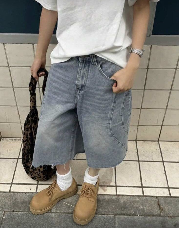Jean Denim jeans jorts Y2K Drip shorts Size US 35 - 1 Thumbnail
