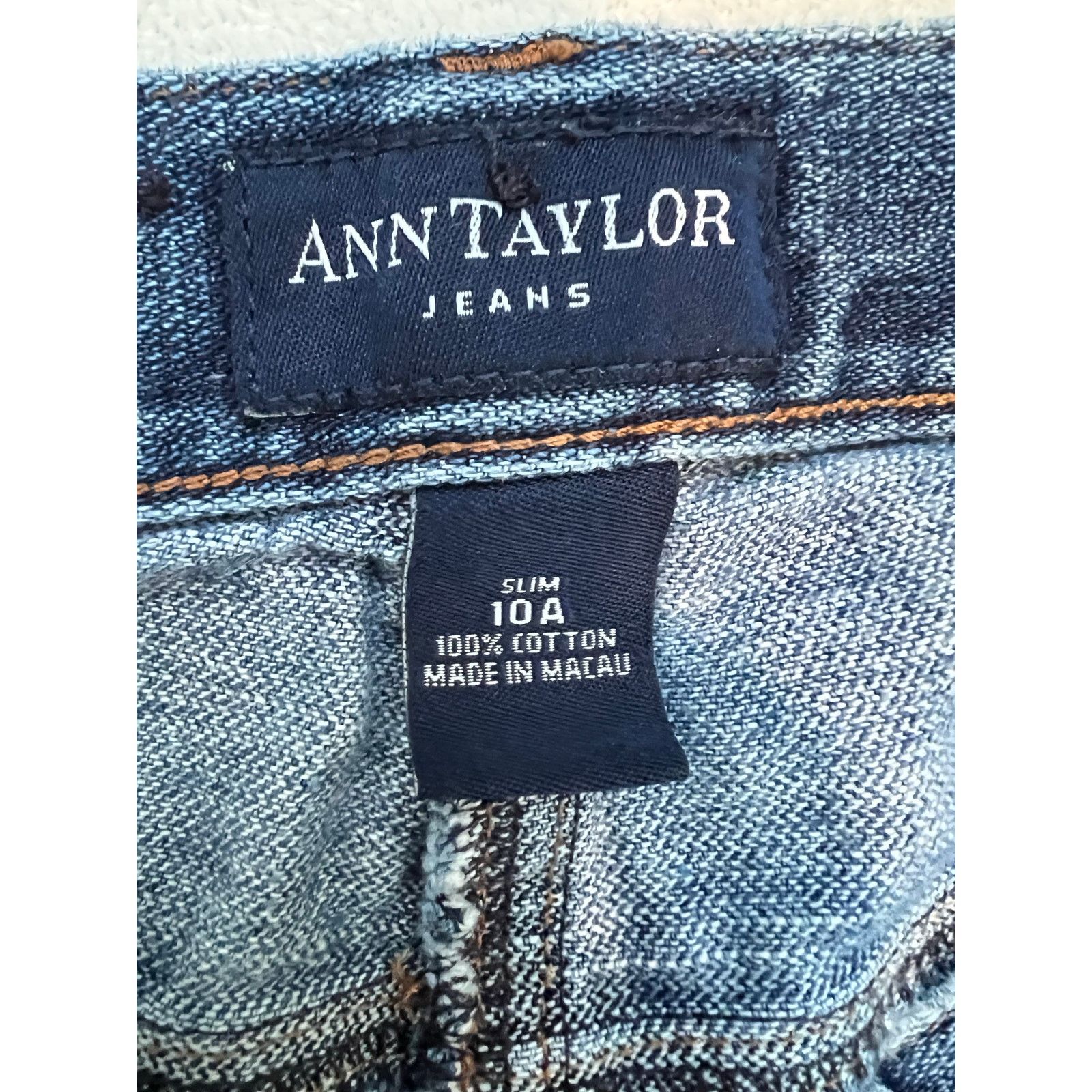 Ann Taylor Ann Taylor Jeans Straight Leg High Rise Denim Jeans Slim 10A Size 32" / US 10 / IT 46 - 7 Thumbnail
