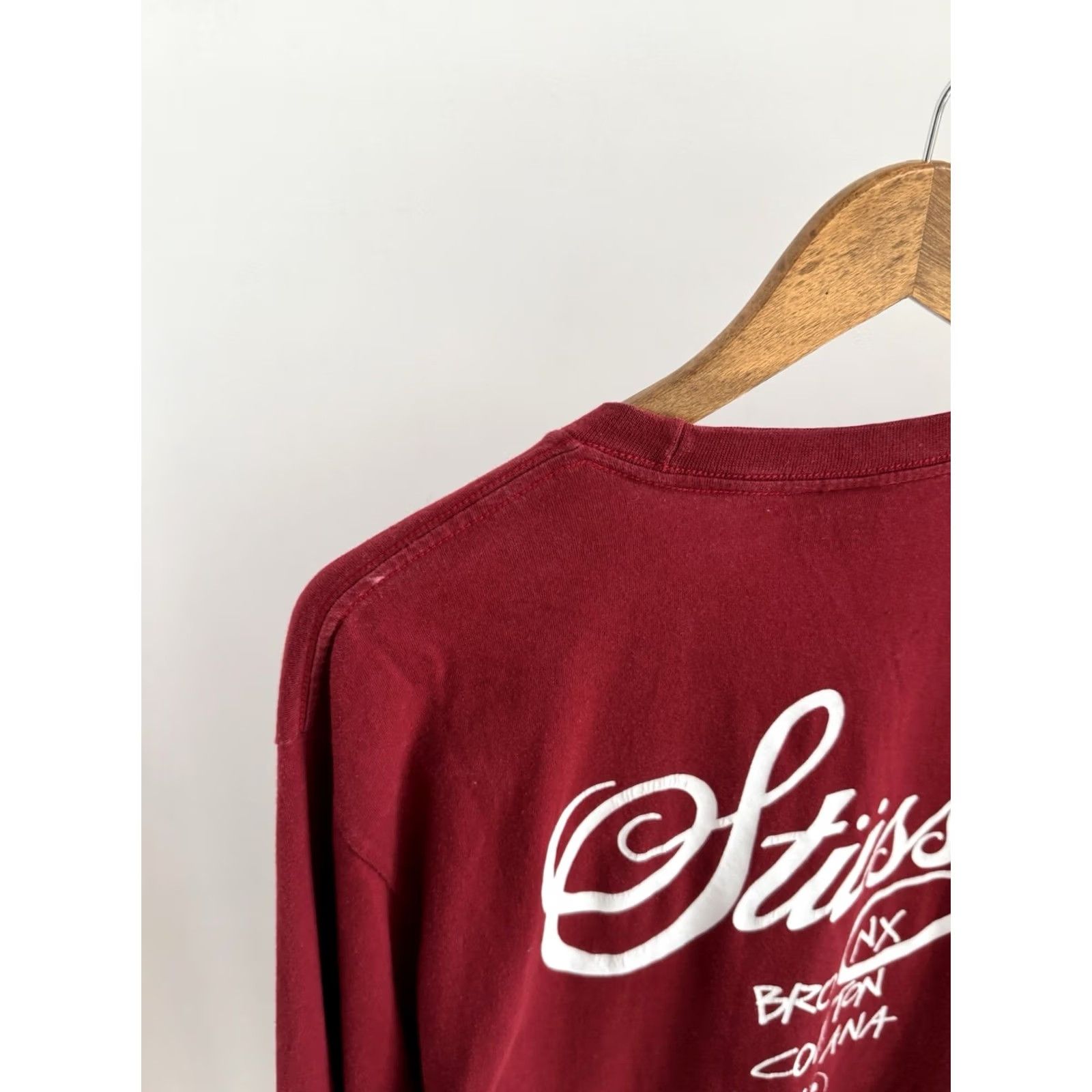 Logo 7 Stussy All Print Big Logo Long Sleeve Shirt Red Men M Vintage" Size US M / EU 48-50 / 2 - 5 Thumbnail