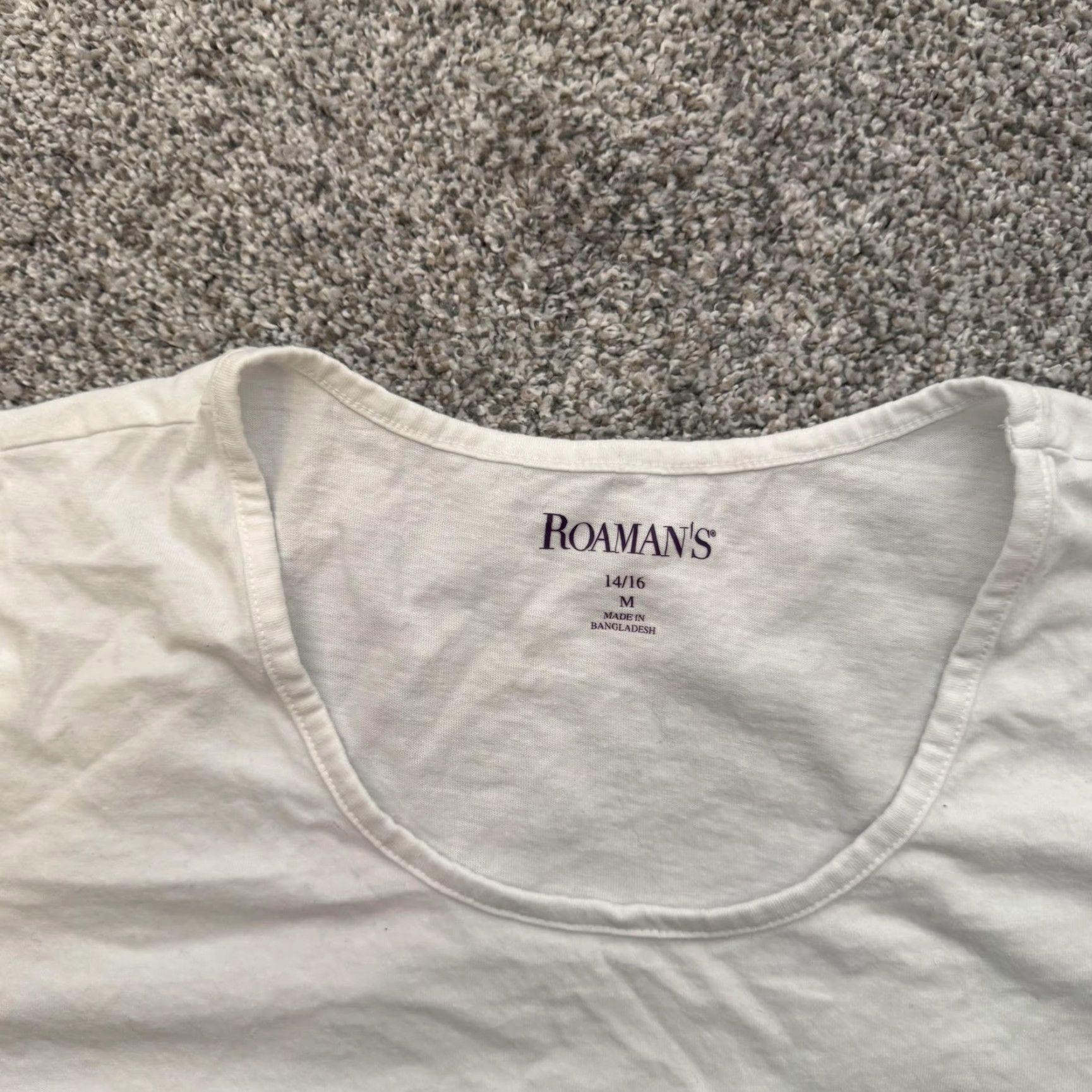 Vintage Roamans Shirt Womens 14/16 White Short Sleeve T-Shirt 100% Cotton Basic Tee Top WomensSize Clothing Options Size XL / US 12-14 / IT 48-50 - 6 Thumbnail