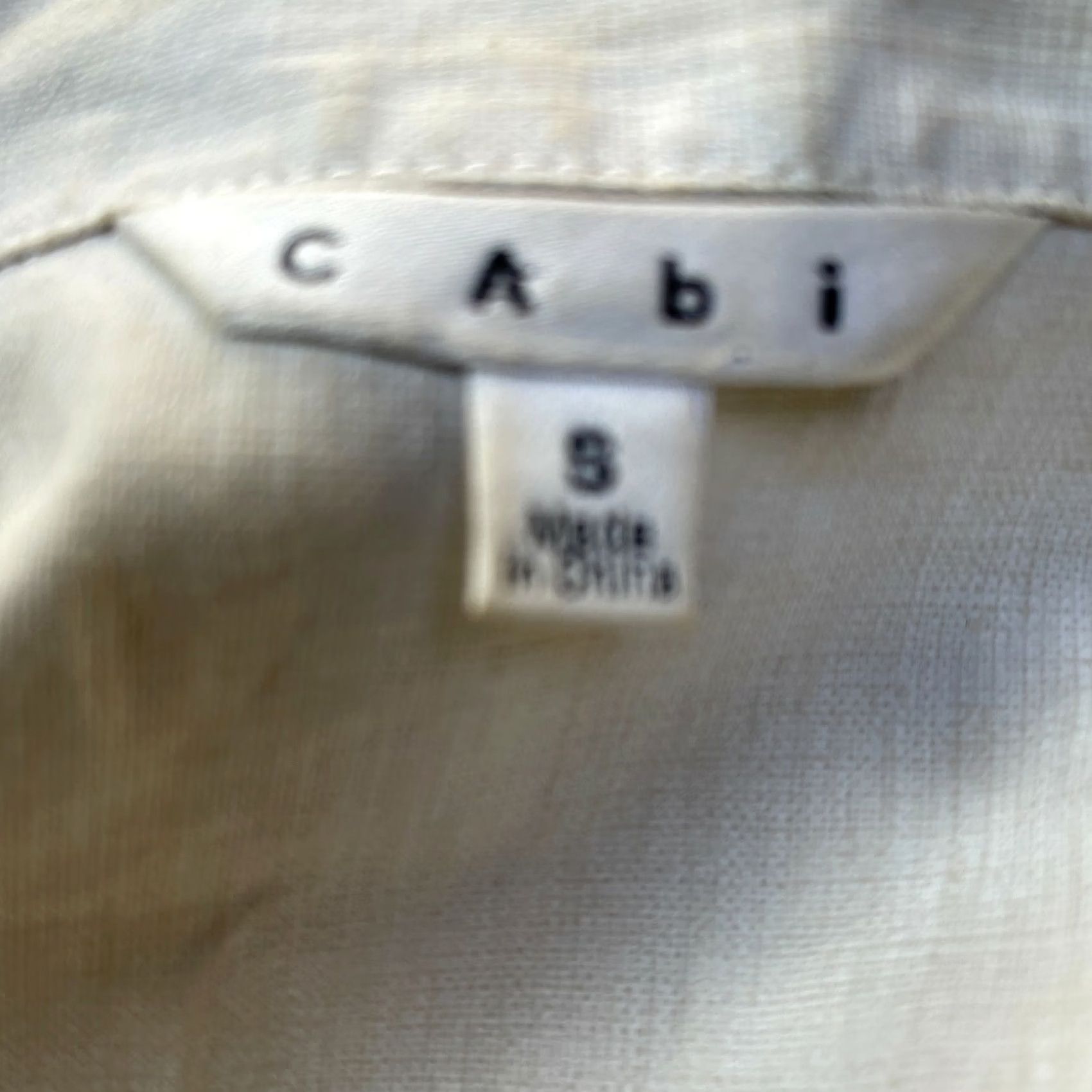 Vintage Cabi 325 Women's Small Ivory Waxed Linen Ruffle Asymmetrical Jacket Coat Blazer Size S / US 4 / IT 40 - 3 Thumbnail
