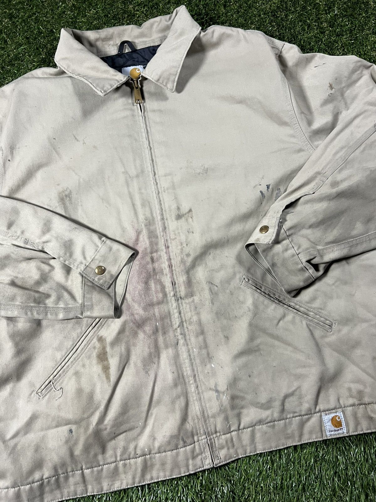 Carhartt Vintage 90s Carhartt Fall Distressed Boxy Detroit Jacket Size US XXL / EU 58 / 5 - 2 Thumbnail