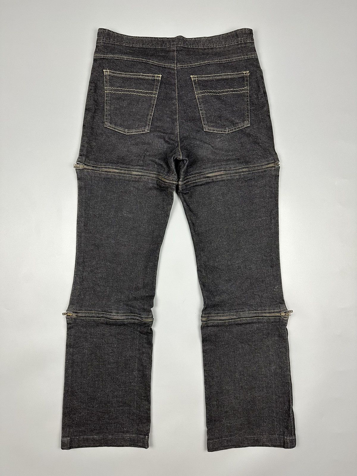 If Six Was Nine 🔥Rare Sick🔥 Seditionaries La Femme Multizipper Flared Jeans Size US 30 / EU 46 - 3 Thumbnail