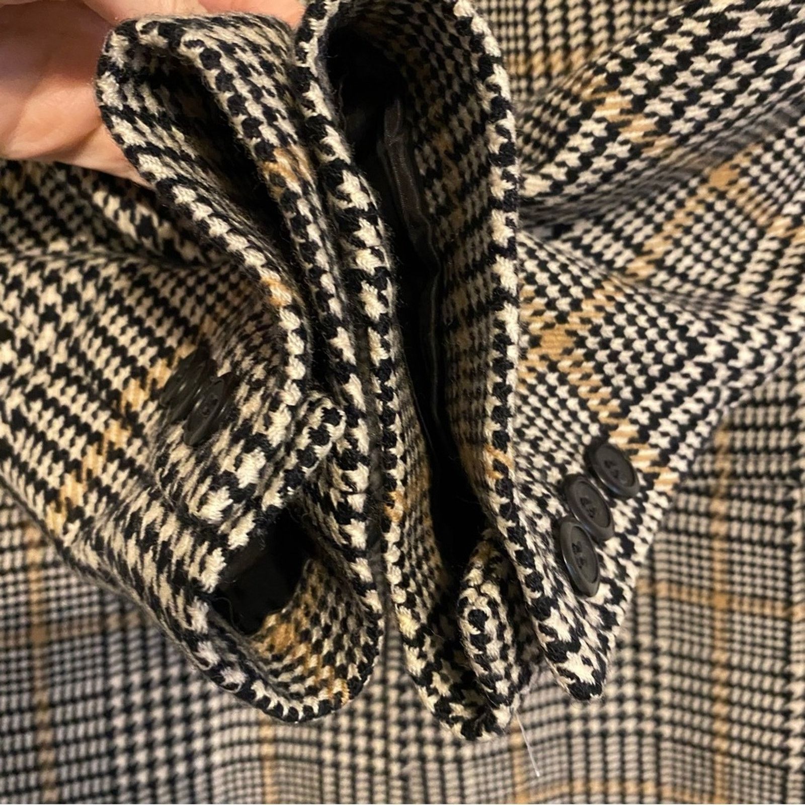 Pendleton Pendleton $268 Women’s 16 Blk Houndstooth 100% Wool Coat Size XXL / US 16-18 / IT 52-54 - 9 Thumbnail