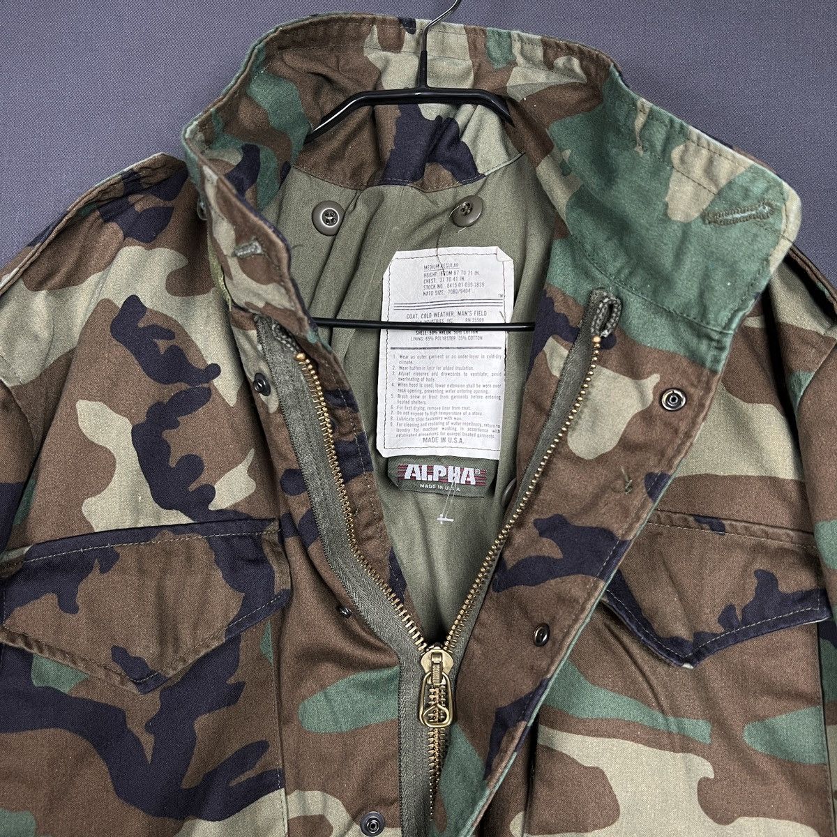 Alpha Industries Vintage Alpha Industries M-65 Field Jacket Woodland Camo 90s Size US M / EU 48-50 / 2 - 5 Thumbnail