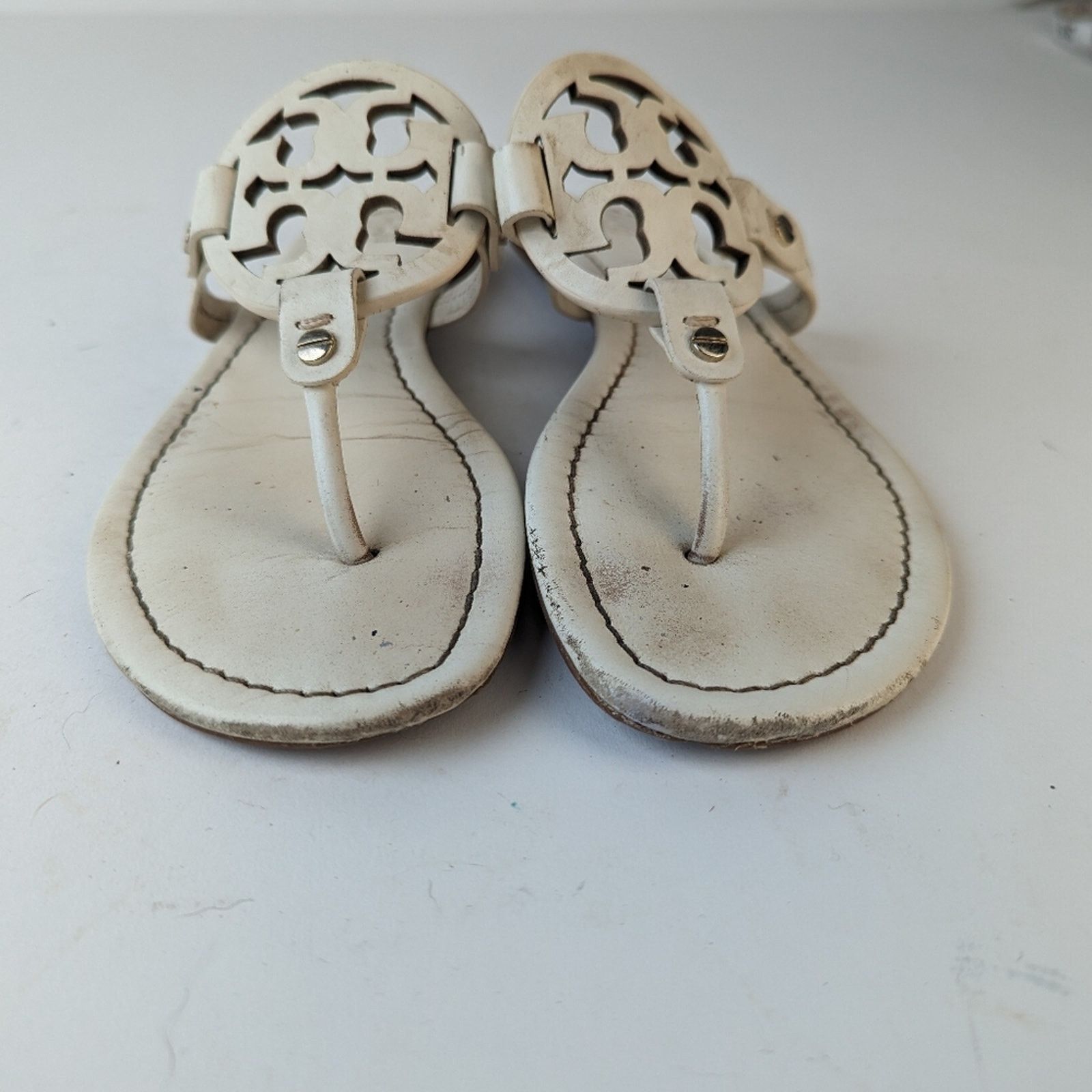 Tory Burch Tory Burch Miller White Sandals - 7.5 Size US 7.5 / IT 37.5 - 3 Thumbnail